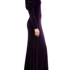 Badgley Mischka Velvet Gown With Dramatic Sleeves -Badgley Mischka shop EG3711 EGGP 3 80222.1660861148