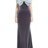 Badgley Mischka Strapless Stretch Velvet Bow Gown -Badgley Mischka shop EG3750 SVSA 1 04911.1660679581