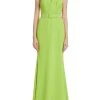 Badgley Mischka Lime Green One-Shoulder Column Gown -Badgley Mischka shop EG3845 LIME 1 76303.1669675521