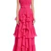 Badgley Mischka Strapless Tiered Ruffle Gown With Belt 2 Badgley Mischka Strapless Tiered Ruffle Gown With Belt -Badgley Mischka shop EG3868 FUSC 1 28075.1674597333