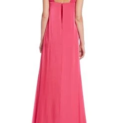 Badgley Mischka Beaded Flower Strap Maxi Gown -Badgley Mischka shop EG3910 FUSC 3 02965.1674599949