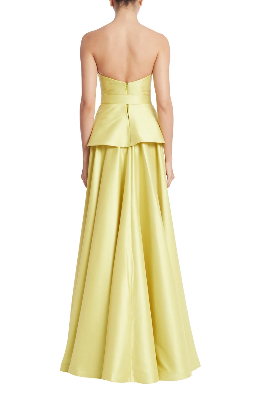 Badgley Mischka Strapless Fitted Evening Gown With Peplum 5 Badgley Mischka Strapless Fitted Evening Gown With Peplum - Image 3