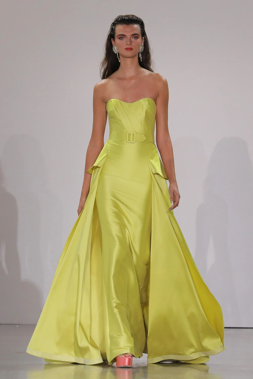 Badgley Mischka Strapless Fitted Evening Gown With Peplum 6 Badgley Mischka Strapless Fitted Evening Gown With Peplum - Image 4