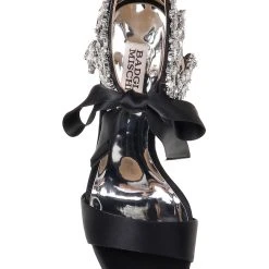 Badgley Mischka Everafter Embellished Block Heel -Badgley Mischka shop EVERAFTER MP5051 BLKSAT 5 TOP VIEW 48696 51656.1624950985