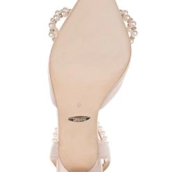 Badgley Mischka Faint Stiletto Heel With Pearl Bow -Badgley Mischka shop FAINT MP6741 PNKSAT 6 02496.1670620535
