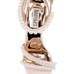 Badgley Mischka Feisty Pearl Block Heel -Badgley Mischka shop FEISTY MP6715 PNKSAT 5 19324.1670620555
