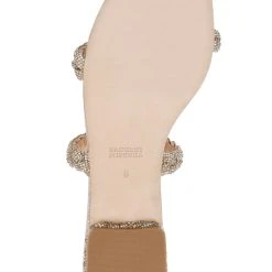 Badgley Mischka Femme Glitter Flat Sandal With Bejeweled Braided Straps 19 Badgley Mischka Femme Glitter Flat Sandal With Bejeweled Braided Straps -Badgley Mischka shop FEMME MP6718 GLDTXL 6 69432.1670620566