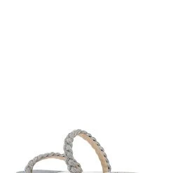 Badgley Mischka Femme Glitter Flat Sandal With Bejeweled Braided Straps 22 Badgley Mischka Femme Glitter Flat Sandal With Bejeweled Braided Straps -Badgley Mischka shop FEMME MP6718 SILTXL 3 07505.1670620566