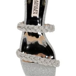 Badgley Mischka Femme Glitter Flat Sandal With Bejeweled Braided Straps 24 Badgley Mischka Femme Glitter Flat Sandal With Bejeweled Braided Straps -Badgley Mischka shop FEMME MP6718 SILTXL 5 86296.1670620566
