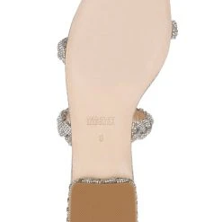 Badgley Mischka Femme Glitter Flat Sandal With Bejeweled Braided Straps 25 Badgley Mischka Femme Glitter Flat Sandal With Bejeweled Braided Straps -Badgley Mischka shop FEMME MP6718 SILTXL 6 23311.1670620566