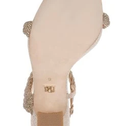 Badgley Mischka Fennel Braided Spool Heel -Badgley Mischka shop FENNEL MP6720 GLDTXL 6 40040.1669052592