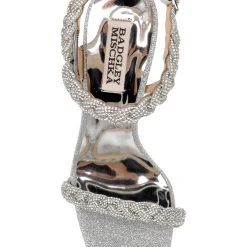Badgley Mischka Fennel Braided Spool Heel -Badgley Mischka shop FENNEL MP6720 SILTXL 5 44532.1669052592