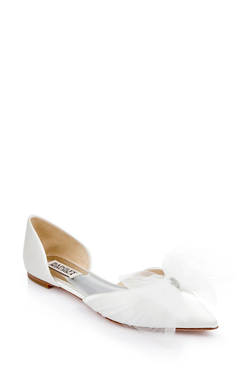 Badgley Mischka Fergie Tulle Pointed Toe Flat 9 Badgley Mischka Fergie Tulle Pointed Toe Flat - Image 7