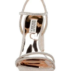 Badgley Mischka Firey Bejeweled Block Heel Sandal -Badgley Mischka shop FIREY MP6728 PALGLD 4 81933.1670620590