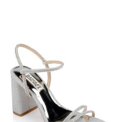 Badgley Mischka Firey Bejeweled Block Heel Sandal -Badgley Mischka shop FIREY MP6728 SILTXR 1 07280.1678470006
