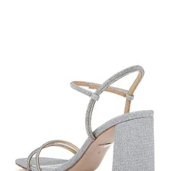 Badgley Mischka Firey Bejeweled Block Heel Sandal -Badgley Mischka shop FIREY MP6728 SILTXR 3 97756.1670620590