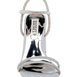 Badgley Mischka Firey Bejeweled Block Heel Sandal -Badgley Mischka shop FIREY MP6728 SILTXR 4 04159.1670620590