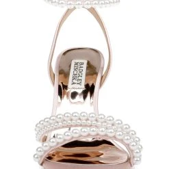 Badgley Mischka Flame Rhinestone Kitten Heel -Badgley Mischka shop FLAME MP6731 PNKSAT 4 50009.1669059785