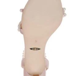 Badgley Mischka Flame Rhinestone Kitten Heel -Badgley Mischka shop FLAME MP6731 PNKSAT 6 32864.1669059785