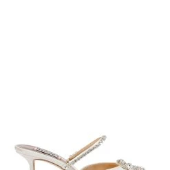 Badgley Mischka Flutter Pointed Slide With Crystal Buckle -Badgley Mischka shop FLUTTER MP6733 IVRSAT 2 59728.1670620619