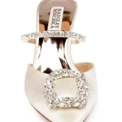 Badgley Mischka Flutter Pointed Slide With Crystal Buckle -Badgley Mischka shop FLUTTER MP6733 IVRSAT 4 08220.1670620619