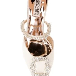 Badgley Mischka Flutter Pointed Slide With Crystal Buckle -Badgley Mischka shop FLUTTER MP6733 IVRSAT 5 03507.1670620619