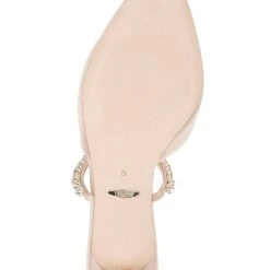 Badgley Mischka Flutter Pointed Slide With Crystal Buckle -Badgley Mischka shop FLUTTER MP6733 NUDSAT 6 56899.1670620619