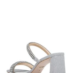 Badgley Mischka Frankie Bejeweled Block Heel Slide -Badgley Mischka shop FRANKIE MP6737 SILTXR 3 45804.1670620635