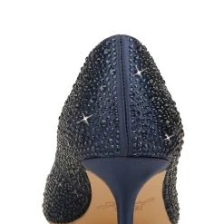 Jewel Badgley Mischka Frenchie Pointed Toe Kitten Heel -Badgley Mischka shop FRENCHIE JW3549 NVYSAT 7 COUNTER VIEW 14321 30698.1609973838