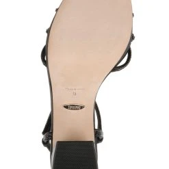 Badgley Mischka Frida Open Toe Block Heel -Badgley Mischka shop FRIDA MP6742 BLKSAT 6 77246.1669052571