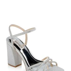 Badgley Mischka Frida Open Toe Block Heel -Badgley Mischka shop FRIDA MP6742 SILTXL 1 57949.1678470319