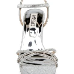 Badgley Mischka Frida Open Toe Block Heel -Badgley Mischka shop FRIDA MP6742 SILTXL 4 78131.1669052571