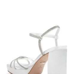 Badgley Mischka Frida Open Toe Block Heel -Badgley Mischka shop FRIDA MP6742 WHTSAT 3 73528.1669052571