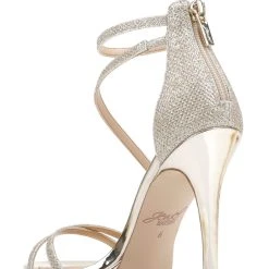 Jewel Badgley Mischka Galen Platform Glitter Evening Shoe -Badgley Mischka shop GALEN JW2368 GLDGLT 2 BACK VIEW 18758.1626906903