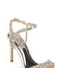 Badgley Mischka Galia Crystal Ankle Strap Evening Shoe