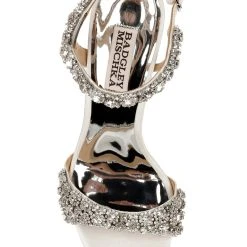 Badgley Mischka Galia Crystal Ankle Strap Evening Shoe -Badgley Mischka shop GALIA MP5507 WHTSAT 5 TOP VIEW 82045 60655.1609306120