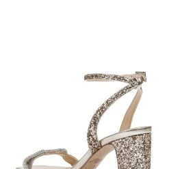 Jewel Badgley Mischka Gem Glitter Block Heel Sandal -Badgley Mischka shop GEM JW4512 GLDGLT 3 57281.1661986580