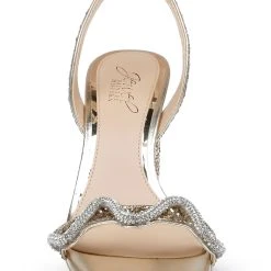 Jewel Badgley Mischka Gem Glitter Block Heel Sandal -Badgley Mischka shop GEM JW4512 GLDGLT 4 89418.1661986580