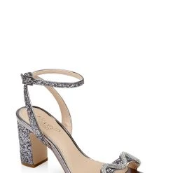 Jewel Badgley Mischka Gem Glitter Block Heel Sandal -Badgley Mischka shop GEM JW4512 SMKGLT 1 55482.1678473101