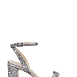 Jewel Badgley Mischka Gem Glitter Block Heel Sandal -Badgley Mischka shop GEM JW4512 SMKGLT 2 95564.1661986580