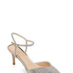 Jewel Badgley Mischka Georgina Pointed Toe Mid Heel -Badgley Mischka shop GEORGINA JW4520 GLDGLT 1 26770.1678473234