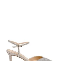 Jewel Badgley Mischka Georgina Pointed Toe Mid Heel -Badgley Mischka shop GEORGINA JW4520 GLDGLT 2 21493.1661986665