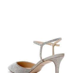 Jewel Badgley Mischka Georgina Pointed Toe Mid Heel -Badgley Mischka shop GEORGINA JW4520 GLDGLT 3 07761.1661986665