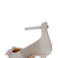 Jewel Badgley Mischka Geranium Kitten Heel Pump -Badgley Mischka shop GERANIUM JW4521 GLDGLT 3 19180.1661986677