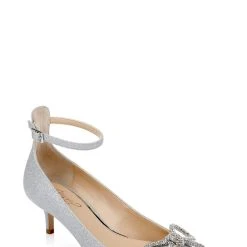 Jewel Badgley Mischka Geranium Kitten Heel Pump -Badgley Mischka shop GERANIUM JW4521 SILGLT 1 42066.1678473283