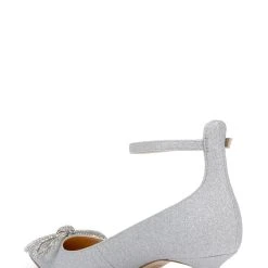 Jewel Badgley Mischka Geranium Kitten Heel Pump -Badgley Mischka shop GERANIUM JW4521 SILGLT 3 88268.1661986677