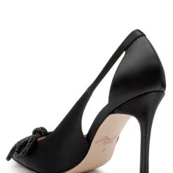 Jewel Badgley Mischka Gerry Cutout Stiletto Pump -Badgley Mischka shop GERRY JW4522 BLKSAT 3 35958.1661986691