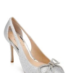 Jewel Badgley Mischka Gerry Cutout Stiletto Pump -Badgley Mischka shop GERRY JW4522 SILGLT 1 59080.1661986691
