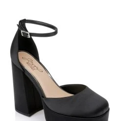 Jewel Badgley Mischka Giada Round Toe Platform -Badgley Mischka shop GIADA JW4525 BLKSAT 1 44850.1661986730