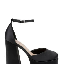 Jewel Badgley Mischka Giada Round Toe Platform -Badgley Mischka shop GIADA JW4525 BLKSAT 2 79683.1661986730